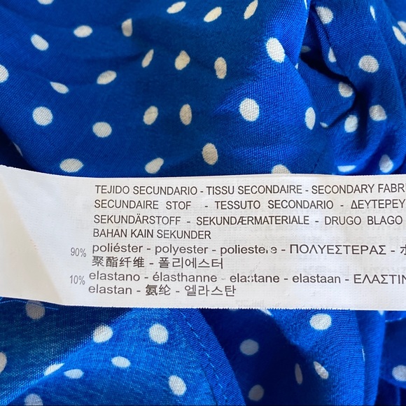Zara Off The Shoulder Polka Dot Top M - Picture 15 of 15